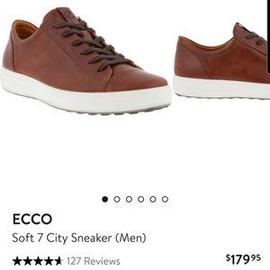 ECCO mens soft 7 leather whisky 42